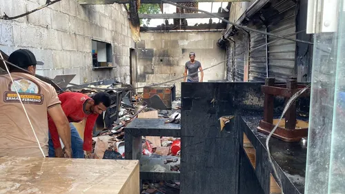 Incêndio atinge tapiocaria no distrito do Cajá, em Caldas Brandão