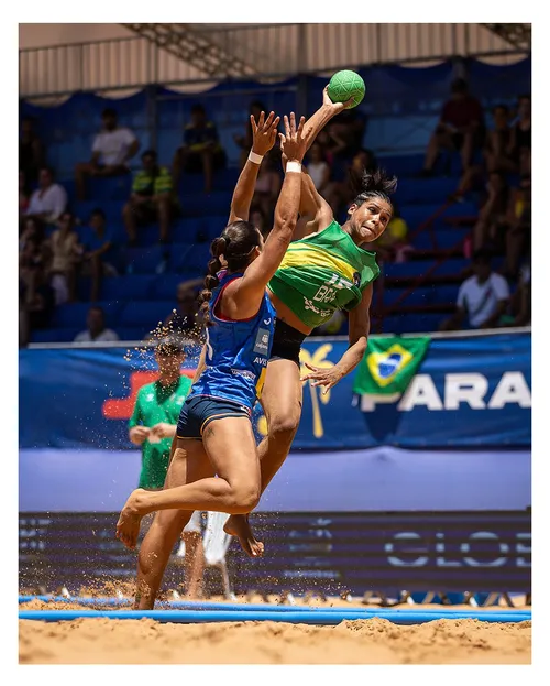 Brasil vence no masculino e no feminino do handebol de praia no fim do Paraíba World Beach Games
