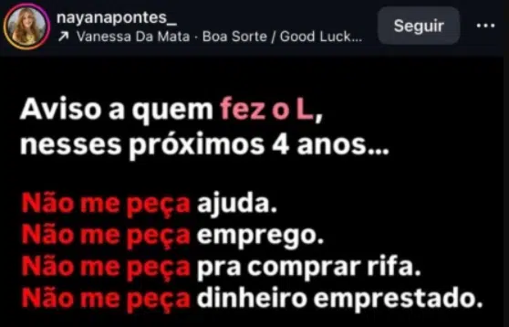 Ex-candidata a vice de Efraim chama Paraíba de "estado miserável", após derrota de Flávio nayana publicacao 2